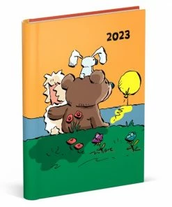 Aanbiedingen 🎁 Ritstier Agenda 2023 - Lannoo - Verborgen Ringband - 1 Week Per 2 Pagina's - 12 X 16 Cm - Beer 🎁