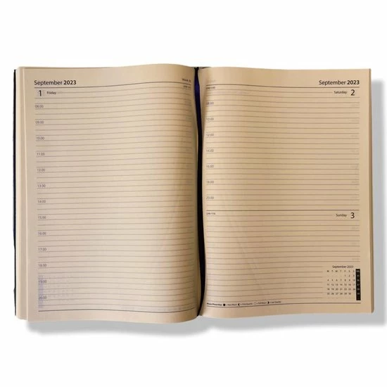Goedkoop 🥰 IG Design A4 Dag Agenda - Kunstleder Cover - Zwart - 21x29cm 1 D/p - Zwart 🔥 5 Goedkoop 🥰 IG Design A4 Dag Agenda - Kunstleder Cover - Zwart - 21x29cm 1 D/p - Zwart 🔥 - Afbeelding 3