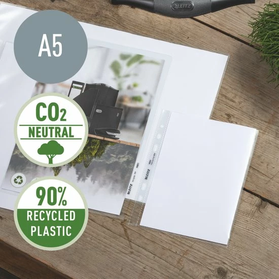 Korting ๐ Leitz Recycle Duurzame Showtassen Voor A5 Formaat - Insteekhoezen Van 100 Micron - 25 Stuks - Transparant ๐ 8 Korting ๐ Leitz Recycle Duurzame Showtassen Voor A5 Formaat - Insteekhoezen Van 100 Micron - 25 Stuks - Transparant ๐ - Afbeelding 6