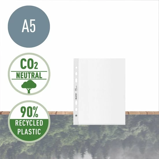 Korting ๐ Leitz Recycle Duurzame Showtassen Voor A5 Formaat - Insteekhoezen Van 100 Micron - 25 Stuks - Transparant ๐ 10 Korting ๐ Leitz Recycle Duurzame Showtassen Voor A5 Formaat - Insteekhoezen Van 100 Micron - 25 Stuks - Transparant ๐ - Afbeelding 8