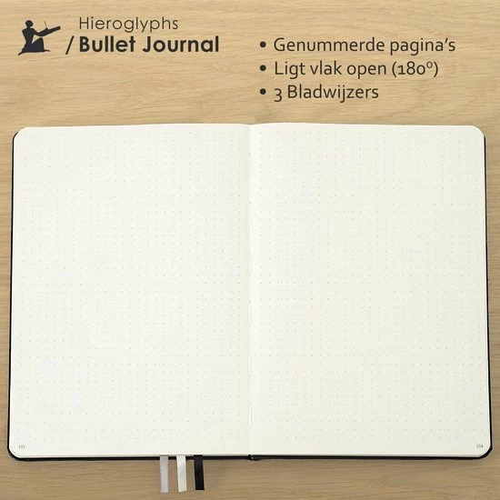 Gloednieuw 🌟 Hieroglyphs Bullet Journal - A5 Notitieboek - 100 Grams Papier - Hardcover Notebook Dotted - Met Handleiding En Inspiratie - Nederlands - Roze 🎁 7 Gloednieuw 🌟 Hieroglyphs Bullet Journal - A5 Notitieboek - 100 Grams Papier - Hardcover Notebook Dotted - Met Handleiding En Inspiratie - Nederlands - Roze 🎁 - Afbeelding 5