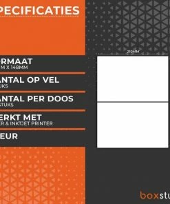 Alternative view of Goedkoopste 🥰 Boxstuff A4 Stickervellen - Verzend Etiketten Stickers - Geschikt Inktjet En Laser Printers - 2 Per Vel - 210x148MM ⌛