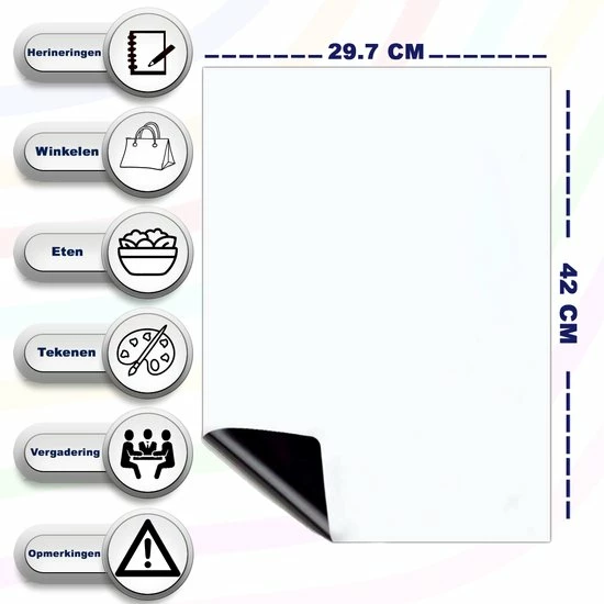 Groothandel 🔥 AWEMOZ Magnetisch Whiteboard - A3 Formaat - Familieplanner 2022 - Weekplanner & Maandplanner - Planbord - Incl. 8 Whiteboard Stiften & Whiteboard Wisser ⌛ 6 Groothandel 🔥 AWEMOZ Magnetisch Whiteboard - A3 Formaat - Familieplanner 2022 - Weekplanner & Maandplanner - Planbord - Incl. 8 Whiteboard Stiften & Whiteboard Wisser ⌛ - Afbeelding 4