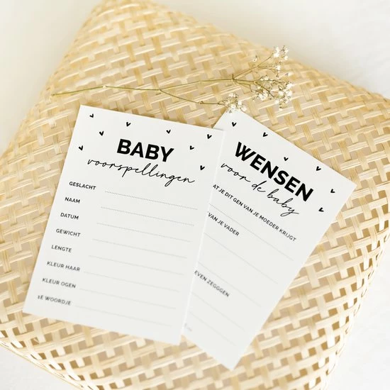 Promo ๐ Weliketolove 25x Hippe Babyshower Invulkaarten (A6 Formaat) - Babyshower Cadeau - Jongen - Meisje - Neutraal - Zwart En Wit - Wenskaarten - Babyshower Invulkaarten Meisje - Babyshower Invulkaarten Jongen โค๏ธ 4 Promo ๐ Weliketolove 25x Hippe Babyshower Invulkaarten (A6 Formaat) - Babyshower Cadeau - Jongen - Meisje - Neutraal - Zwart En Wit - Wenskaarten - Babyshower Invulkaarten Meisje - Babyshower Invulkaarten Jongen โค๏ธ - Afbeelding 2