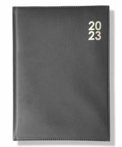 Nieuw โญ IG Design A4 Dag Agenda - Kunstleder Cover - Grijs - 21x29cm 1 D/p - 2023 ๐