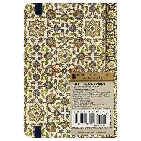 Beste deal ๐ Peter Pauper - Compact Agenda - Egyptian Mosaict - 16-mnds - 2023 โ 4 Beste deal ๐ Peter Pauper - Compact Agenda - Egyptian Mosaict - 16-mnds - 2023 โ - Afbeelding 2