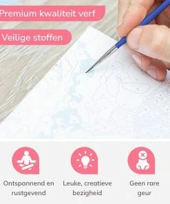 Aanbiedingen 👏 HobbyMania Schilderen Op Nummer Volwassenen Kerst Winterhuisje - 50x40 Cm - Inclusief Tekenhandschoen - Paint By Number Volwassenen ✨ -A-journal shop 550x550 350