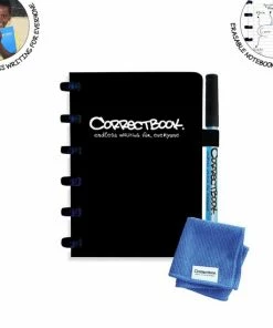 Flash-uitverkoop 🎁 Whiteboard Notitieblok / Schrift - Correctbook - A6 - Gelijnd - Zwart 👍