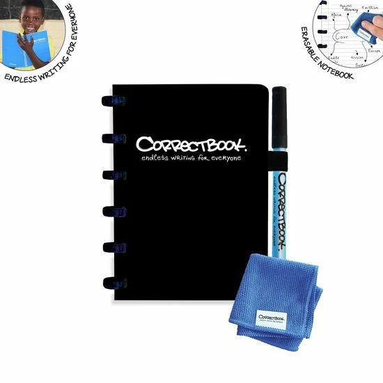Flash-uitverkoop ๐ Whiteboard Notitieblok / Schrift - Correctbook - A6 - Gelijnd - Zwart ๐ 3 Flash-uitverkoop ๐ Whiteboard Notitieblok / Schrift - Correctbook - A6 - Gelijnd - Zwart ๐