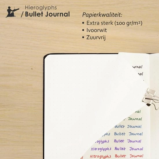 Top 10 😉 Hieroglyphs Bullet Journal - A5 Notitieboek - 100 Grams Papier - Hardcover Notebook Dotted - Met Handleiding En Inspiratie - Nederlands - Blauw ⭐ 9 Top 10 😉 Hieroglyphs Bullet Journal - A5 Notitieboek - 100 Grams Papier - Hardcover Notebook Dotted - Met Handleiding En Inspiratie - Nederlands - Blauw ⭐ - Afbeelding 7