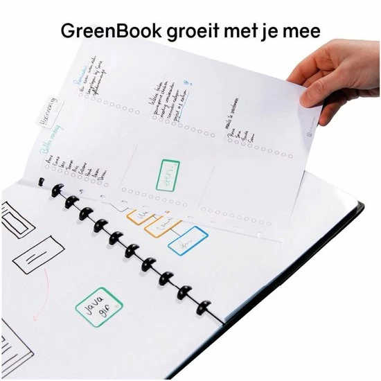 Uitgang ❤️ Greenstory - GreenBook Uitwisbaar Notitieboek - Lijn & Blanco - A4 - Blooming Blue 👍 7 Uitgang ❤️ Greenstory - GreenBook Uitwisbaar Notitieboek - Lijn & Blanco - A4 - Blooming Blue 👍 - Afbeelding 5