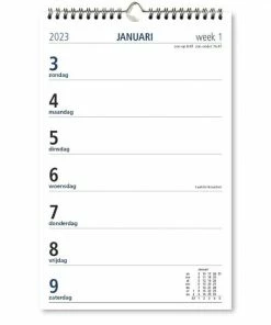 Alternative view of Gloednieuw 😀 Castelli Kalender H53 2023 - 1 Week A5 Kolom - Weekkalender Wire-o - Dessin - 1 Week Per Pagina - Liggend - 13.5 X 20.5 Cm - Grijs ❤️