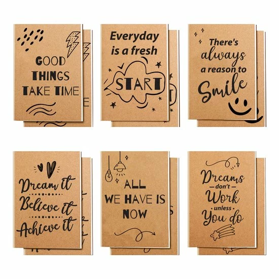 Nieuw ๐คฉ Partizzle® Partizzle 24x Kraft Notitieboek A6 - Gelinieerd - Klein Notitieboekje - 10.5 X 14.8 Cm - Positieve Quotes โจ 3 Nieuw ๐คฉ Partizzle® Partizzle 24x Kraft Notitieboek A6 - Gelinieerd - Klein Notitieboekje - 10.5 X 14.8 Cm - Positieve Quotes โจ