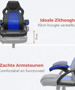 Promo 😉 LifeGoods Gamestoel - Verstelbaar - Kunstleer - Blauw/Zwart 👍 14 Promo 😉 LifeGoods Gamestoel - Verstelbaar - Kunstleer - Blauw/Zwart 👍 -A-journal shop 550x550 48