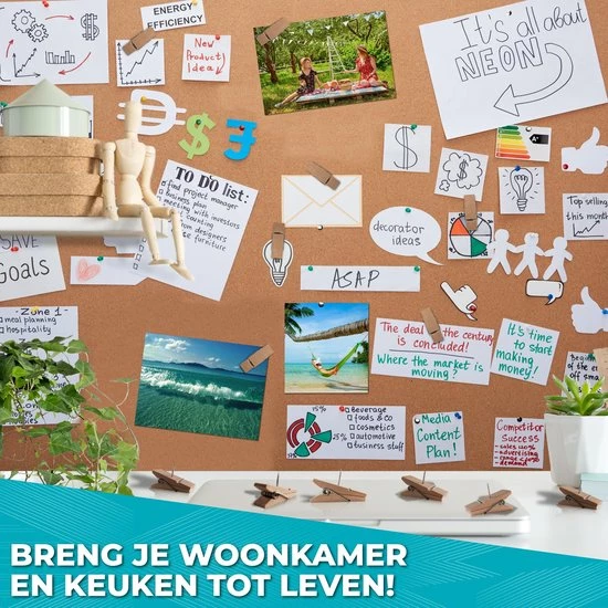 Uitgang ❤️ Hello Tomorrow® 30 St. Punaises Voor Prikbord Kurk - Decoratie Muur & Wand - Knutselen - Houten ✔️ 8 Uitgang ❤️ Hello Tomorrow® 30 St. Punaises Voor Prikbord Kurk - Decoratie Muur & Wand - Knutselen - Houten ✔️ - Afbeelding 6