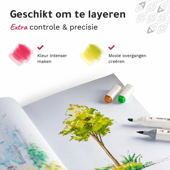 Nieuw ๐ ARTECO® 120 Alcohol Dual Tip Markers – Breed & Brush Tip – Twinmarkers Markeerstiften Met Opbergtas ๐ 5 Nieuw ๐ ARTECO® 120 Alcohol Dual Tip Markers – Breed & Brush Tip – Twinmarkers Markeerstiften Met Opbergtas ๐ - Afbeelding 3