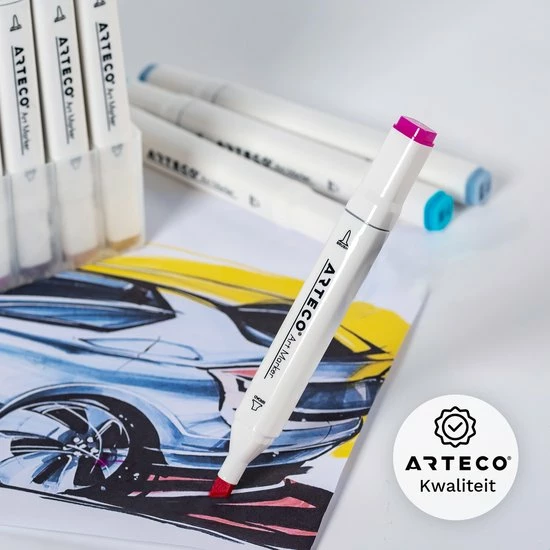Nieuw ๐ ARTECO® 120 Alcohol Dual Tip Markers – Breed & Brush Tip – Twinmarkers Markeerstiften Met Opbergtas ๐ 9 Nieuw ๐ ARTECO® 120 Alcohol Dual Tip Markers – Breed & Brush Tip – Twinmarkers Markeerstiften Met Opbergtas ๐ - Afbeelding 7