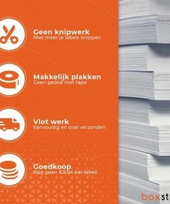 Coupon 😍 Boxstuff A4 Stickervellen - Ordner Etiketten Stickers - Geschikt Inktjet En Laser Printers - 6 Per Vel - 210x49,4MM 🎁 -A-journal shop 550x550 53