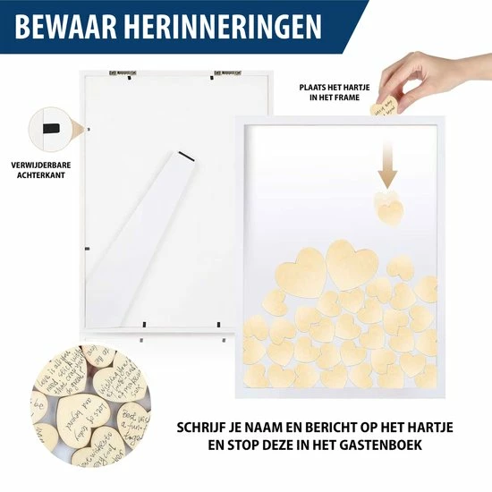 Beste deal โค๏ธ Fissaly® Bruiloft & Huwelijk Gastenboek Met 100 Stuks Houten Hartjes – Trouwdag Feest Decoratie – Receptieboek - Cadeau ๐ 7 Beste deal โค๏ธ Fissaly® Bruiloft & Huwelijk Gastenboek Met 100 Stuks Houten Hartjes – Trouwdag Feest Decoratie – Receptieboek - Cadeau ๐ - Afbeelding 5