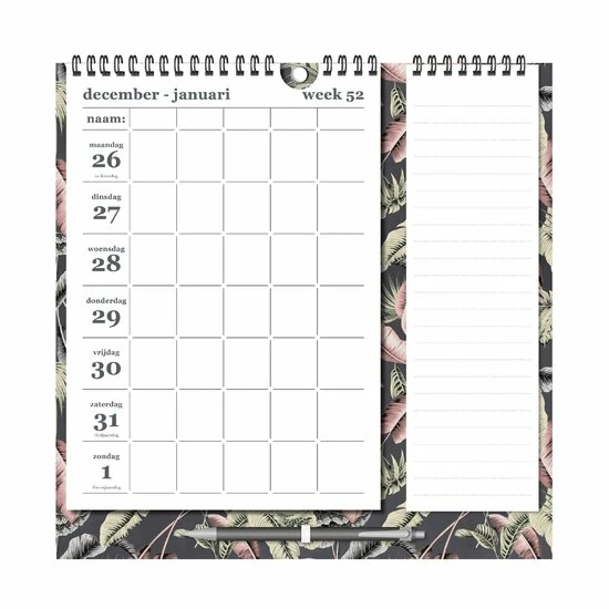 Uitgang 👏 Hobbit - Familieplanner Memo Rechts - Bladeren - 2023 - Voor 5 Personen - Spiraalgebonden - Week Per Pagina - 30x30cm 😉 4 Uitgang 👏 Hobbit - Familieplanner Memo Rechts - Bladeren - 2023 - Voor 5 Personen - Spiraalgebonden - Week Per Pagina - 30x30cm 😉 - Afbeelding 2
