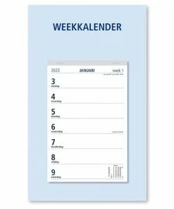 Beste deal 💯 Castelli Kalender H52 2023 - 1 Week A5 Kolom - Weekkalender Neutraal Schild - 1 Week Per Pagina - Liggend - 20 X 33 Cm - Blauw 🔥