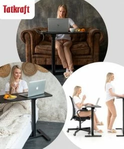 Alternative view of Beste deal 💯 Tatkraft Ergonomisch In Hoogte Verstelbaar Laptop Tafel - Ergonomische Laptop/PC/Computer Desktop Tafel Werkplek Monitor Verhoger Desk - Zit-Sta Hulp Hoog Laag Buro Voor Kantoor Of Thuiswerken - Zit & Sta Bureau Beeldscherm Verhoging - Workstation 🔔