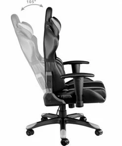 Alternative view of Beste Pirce 😍 TecTake Gaming Chair Bureaustoel - Premium Racing - Zwart/Grijs - Kunstleer - Verstelbaar ❤️