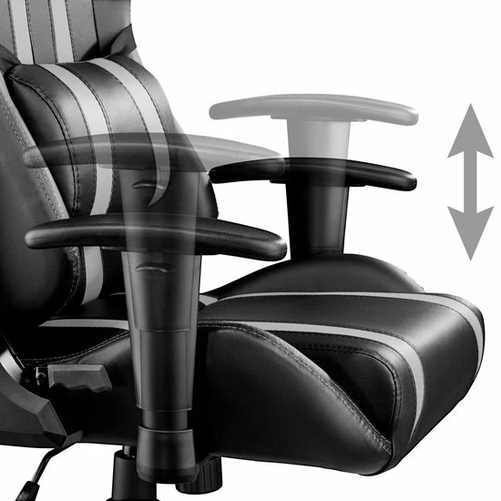 Beste Pirce 😍 TecTake Gaming Chair Bureaustoel - Premium Racing - Zwart/Grijs - Kunstleer - Verstelbaar ❤️ 6 Beste Pirce 😍 TecTake Gaming Chair Bureaustoel - Premium Racing - Zwart/Grijs - Kunstleer - Verstelbaar ❤️ - Afbeelding 4