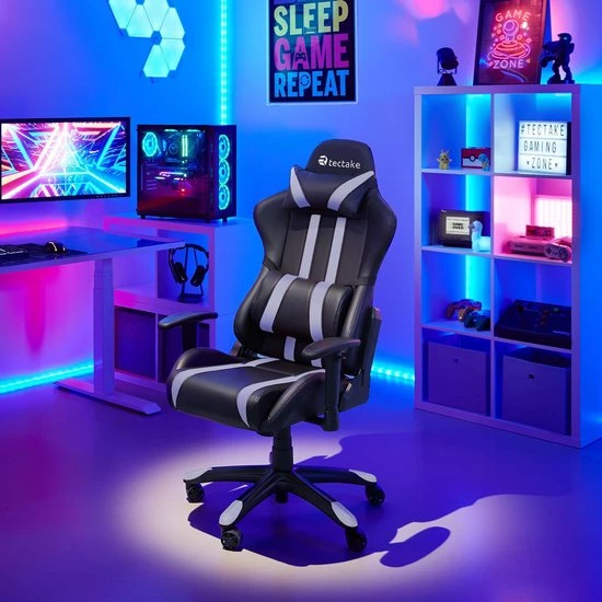 Beste Pirce 😍 TecTake Gaming Chair Bureaustoel - Premium Racing - Zwart/Grijs - Kunstleer - Verstelbaar ❤️ 12 Beste Pirce 😍 TecTake Gaming Chair Bureaustoel - Premium Racing - Zwart/Grijs - Kunstleer - Verstelbaar ❤️ - Afbeelding 10