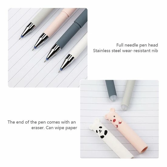 Flash-uitverkoop ๐ Pymiq® Luxe Uitgumbare Pennenset Van 4 - Back To School - Schrijven - Uitgummen - Gum - Verwijderbaar - Pen - Dieren ๐ 8 Flash-uitverkoop ๐ Pymiq® Luxe Uitgumbare Pennenset Van 4 - Back To School - Schrijven - Uitgummen - Gum - Verwijderbaar - Pen - Dieren ๐ - Afbeelding 6