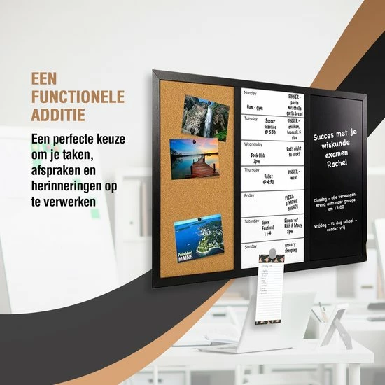 Coupon ๐ HMerch 3-in-1 Weekplanner Magneetbord En Prikbord - Whiteboard En Krijtbord Voor Gezin / Familie - Familieplanner 2023 - To Do Planner Memobord - Maandplanner - Voor Volwassenen En Kinderen ๐งจ 5 Coupon ๐ HMerch 3-in-1 Weekplanner Magneetbord En Prikbord - Whiteboard En Krijtbord Voor Gezin / Familie - Familieplanner 2023 - To Do Planner Memobord - Maandplanner - Voor Volwassenen En Kinderen ๐งจ - Afbeelding 3