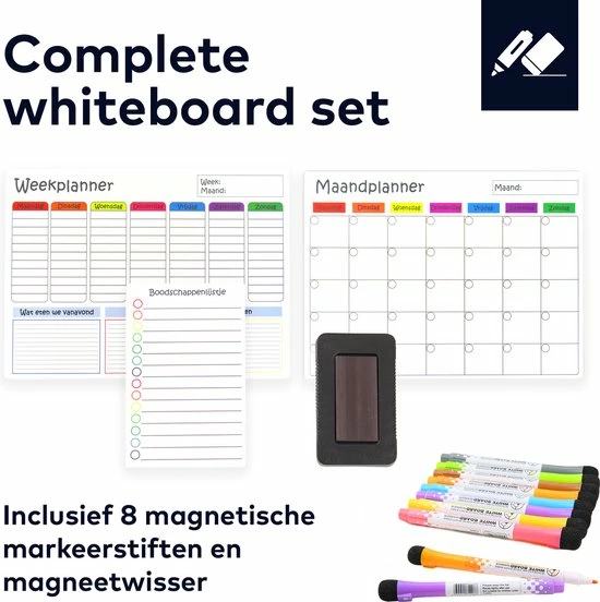 Begroting ๐ Remitzy Magnetische Weekplanner Whiteboard Set - Planners Voor De Koelkast - Maandplanner - Familieplanner - Planbord - Gezinsplanner ๐ 5 Begroting ๐ Remitzy Magnetische Weekplanner Whiteboard Set - Planners Voor De Koelkast - Maandplanner - Familieplanner - Planbord - Gezinsplanner ๐ - Afbeelding 3