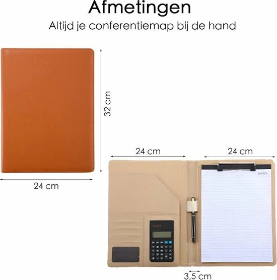 Beste Pirce 🥰 Flokoo Conferentiemap - Bruin - Luxe Schrijfmap Opbergmap A4 - Inclusief Notitieblok, Penhouder & Pasjeshouder 😀 5 Beste Pirce 🥰 Flokoo Conferentiemap - Bruin - Luxe Schrijfmap Opbergmap A4 - Inclusief Notitieblok, Penhouder & Pasjeshouder 😀 - Afbeelding 3