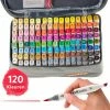 Nieuw 😍 ARTECO® 120 Alcohol Dual Tip Markers – Breed & Brush Tip – Twinmarkers Markeerstiften Met Opbergtas 🎁 2 Nieuw 😍 ARTECO® 120 Alcohol Dual Tip Markers – Breed & Brush Tip – Twinmarkers Markeerstiften Met Opbergtas 🎁 -A-journal shop 550x560 3