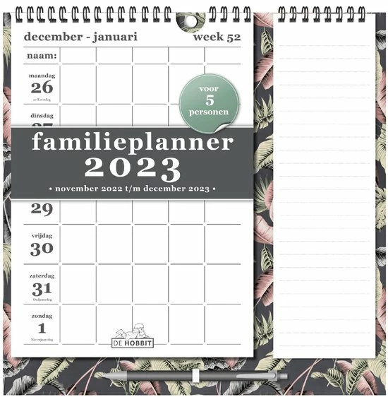 Uitgang 👏 Hobbit - Familieplanner Memo Rechts - Bladeren - 2023 - Voor 5 Personen - Spiraalgebonden - Week Per Pagina - 30x30cm 😉 3 Uitgang 👏 Hobbit - Familieplanner Memo Rechts - Bladeren - 2023 - Voor 5 Personen - Spiraalgebonden - Week Per Pagina - 30x30cm 😉