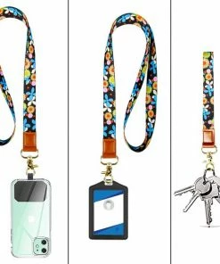 Alternative view of Beste deal 🥰 Mycramé 2 Stuks Nek En Pols Lanyard Sleutelhanger Keycord Met Badgehouder - Universeel Telefoonkoord/Telefoonketting - Pashouder/Kaarthouder Met Keykoord - Houder Voor Kaart/Sleutels - Telefoon/GSM Koord - Sleutelkoord -Transparant ID Pashouder Ketting 👍