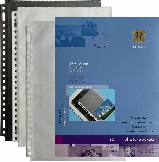 Beste deal β€οΈ Insteekhoes - Henzo - 10 Stuks Voor 40 Foto's - Fotomaat 13x18 Cm - Wit π 6 Beste deal β€οΈ Insteekhoes - Henzo - 10 Stuks Voor 40 Foto's - Fotomaat 13x18 Cm - Wit π - Afbeelding 4