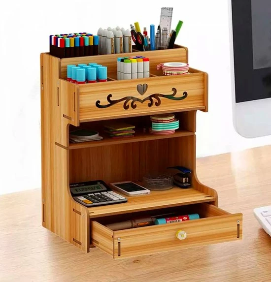 Flash-uitverkoop 😀 Fleau Bureau Organizer - Met Lade - Pennenhouder - Pennenbakje Hout/Fineer - Pennenbak - Potloden/Pennen Opbergen 🥰 4 Flash-uitverkoop 😀 Fleau Bureau Organizer - Met Lade - Pennenhouder - Pennenbakje Hout/Fineer - Pennenbak - Potloden/Pennen Opbergen 🥰 - Afbeelding 2