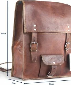 Top 10 π₯° Oncedoce Rugtas Echt Leer ‘’ BILBAO ‘’ – Rugzak 40 X 26 X 9 Cm - Echte Leder – Cognac Bruin – Handgemaakt Van Echt Leer – Vintage Stijl Tas βοΈ