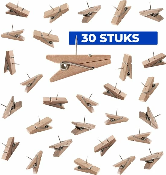 Uitgang ❤️ Hello Tomorrow® 30 St. Punaises Voor Prikbord Kurk - Decoratie Muur & Wand - Knutselen - Houten ✔️ 3 Uitgang ❤️ Hello Tomorrow® 30 St. Punaises Voor Prikbord Kurk - Decoratie Muur & Wand - Knutselen - Houten ✔️