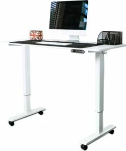 A-journal shop 19 Korting ๐ Tavaro Elektrisch Verstelbaar Bureau - Zit Sta Bureau - 120 X 60 CM - Wit - Nederlandse Handleiding - Game Bureau โ