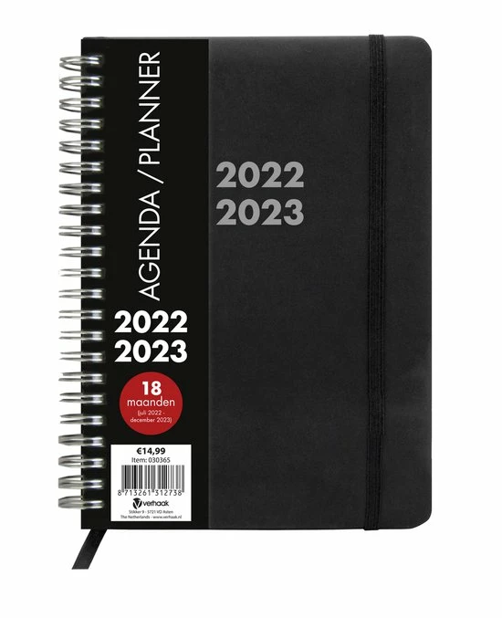 Uitgang 🎁 Verhaak Planner Agenda A5 - 2022-2023 - Luxe Met Spiraal - Zwart - 21 X 16 Cm - Inhoud 18 Maanden ✨ 3 Uitgang 🎁 Verhaak Planner Agenda A5 - 2022-2023 - Luxe Met Spiraal - Zwart - 21 X 16 Cm - Inhoud 18 Maanden ✨