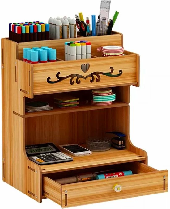 Flash-uitverkoop 😀 Fleau Bureau Organizer - Met Lade - Pennenhouder - Pennenbakje Hout/Fineer - Pennenbak - Potloden/Pennen Opbergen 🥰 3 Flash-uitverkoop 😀 Fleau Bureau Organizer - Met Lade - Pennenhouder - Pennenbakje Hout/Fineer - Pennenbak - Potloden/Pennen Opbergen 🥰