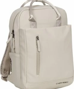 Nieuw 🤩 New Rebels® Harper - Rugtas - Beige - Waterbestendig - 13.31312108 - 9L - 28x8x38cm - Rugzak / 🎒 Backpack 🎉