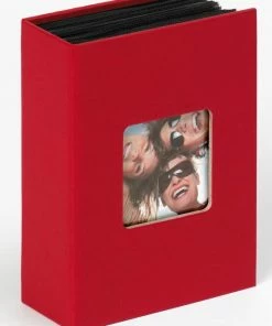 Coupon 😉 Walther Fun - Fotoalbum Insteek - 100 Foto's 10x15 Cm - Rood - Linnenstructuur ❤️
