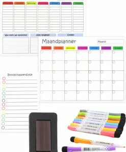 Begroting ๐ Remitzy Magnetische Weekplanner Whiteboard Set - Planners Voor De Koelkast - Maandplanner - Familieplanner - Planbord - Gezinsplanner ๐