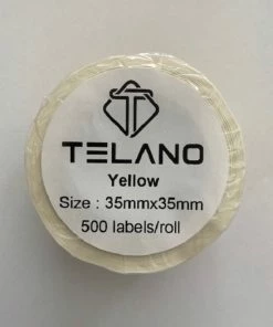 Alternative view of Groothandel ⭐ 500 Etiketten Rond Geel Sticker 35 Mm Op Rol - Label Stickers Gekleurd - Telano 👍