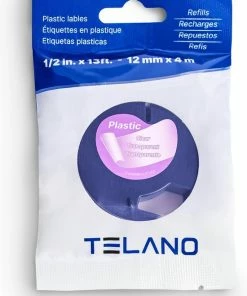 Alternative view of Uitgang 💯 TELANO® Plastic Labels 12267 Voor Dymo LetraTag Labelprinter - Zwart Op Transparant - 12 Mm X 4 M - S0721530 Labeltape - 5 Stuks 💯