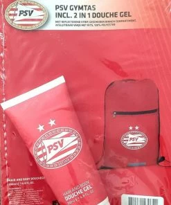 Kopen 🤩 PSV Voetbal Geschenk Set - PSV Gymtas + Hair En Body Douchegel Geschenkset ⭐