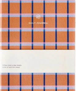 A-journal shop 4 Flash-uitverkoop โ A-journal Dagboek - Daily Journal - 5 Minuten Dagboek - Oranje Lila Blauwe Ruit โ